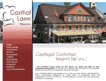 Tablet Screenshot of gasthof-lamm.ch